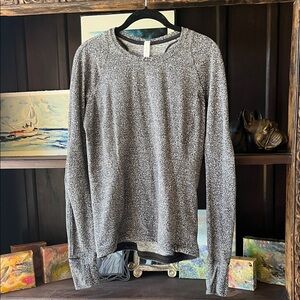lululemon athletica Black and White Long Sleeve Men's Shirt